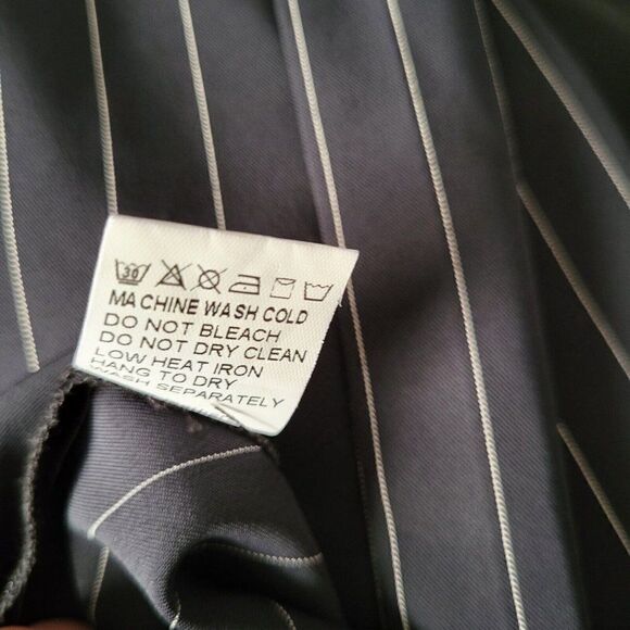 Asymmetrical Pinstripe Jumpsuit Size Small - Picture 7 of 7